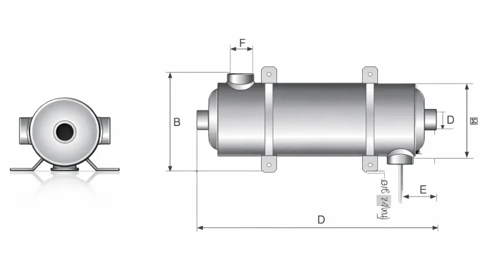 Drawing-of-compact-tube-heat-exchanger